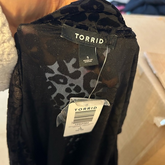 Nwt Torrid Mesh Animal Print Burnout Kimono - Picture 6 of 10